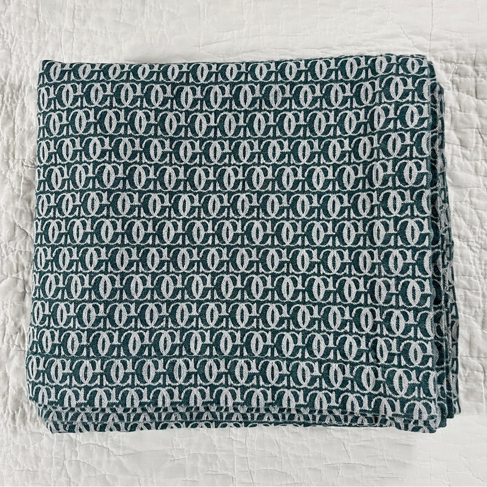 Vtg Williams Sonoma Grande Cuisine Monogram Collection Jacquard Tablecloth 110”